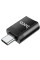 Перехідник Hoco UA17 Type-C male to USB female USB3.0 (Чорний)