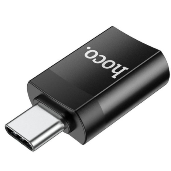 Перехідник Hoco UA17 Type-C male to USB female USB3.0 (Чорний)