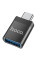 Перехідник Hoco UA17 Type-C male to USB female USB3.0 (Чорний)