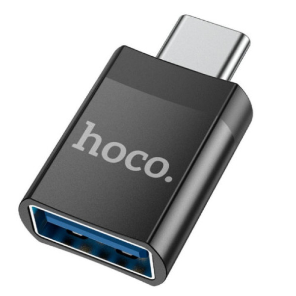 Перехідник Hoco UA17 Type-C male to USB female USB3.0 (Чорний)