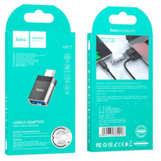 Перехідник Hoco UA17 Type-C male to USB female USB3.0 (Чорний)