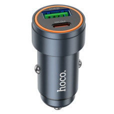 Автомобільний Зарядний Пристрій Hoco Z57A 1USB/1USB-C PD30W/QC3.0 (Сiрий)