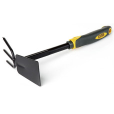 Мотика комбінована плоска + 3-х зуба з обгумованою рукояткою 550524