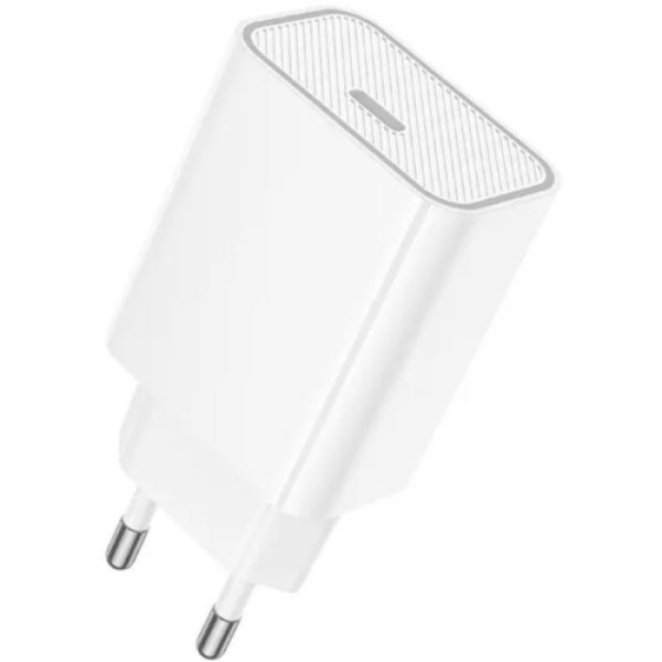 Мережевий Зарядний Пристрій Hoco C143A 1USB-C PD/QC 20W (Бiлий)