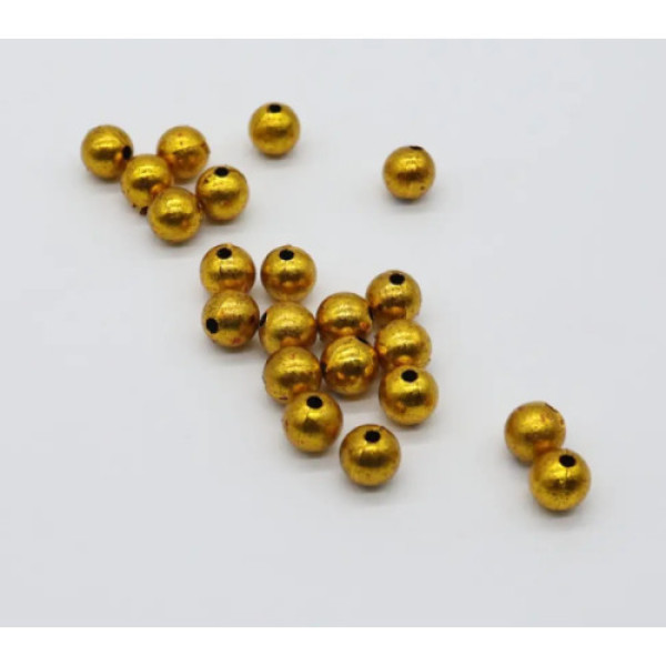 Декоративні кульки червоні/золоті 10*10мм уп 10шт