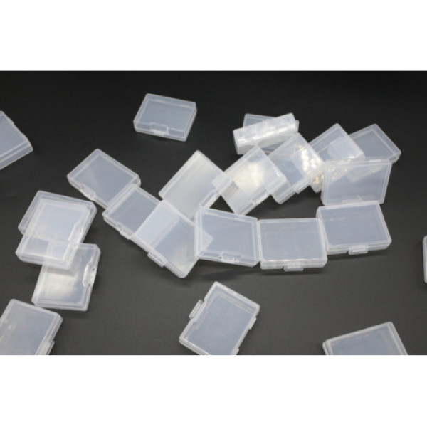 Органайзер пластиковий з відкидною кришкою 54х40х16 мм прозорий