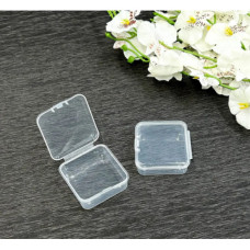 Контейнер для бісеру, намистин / 4,5*4,5*1,9 / Квадрат / Прозорий