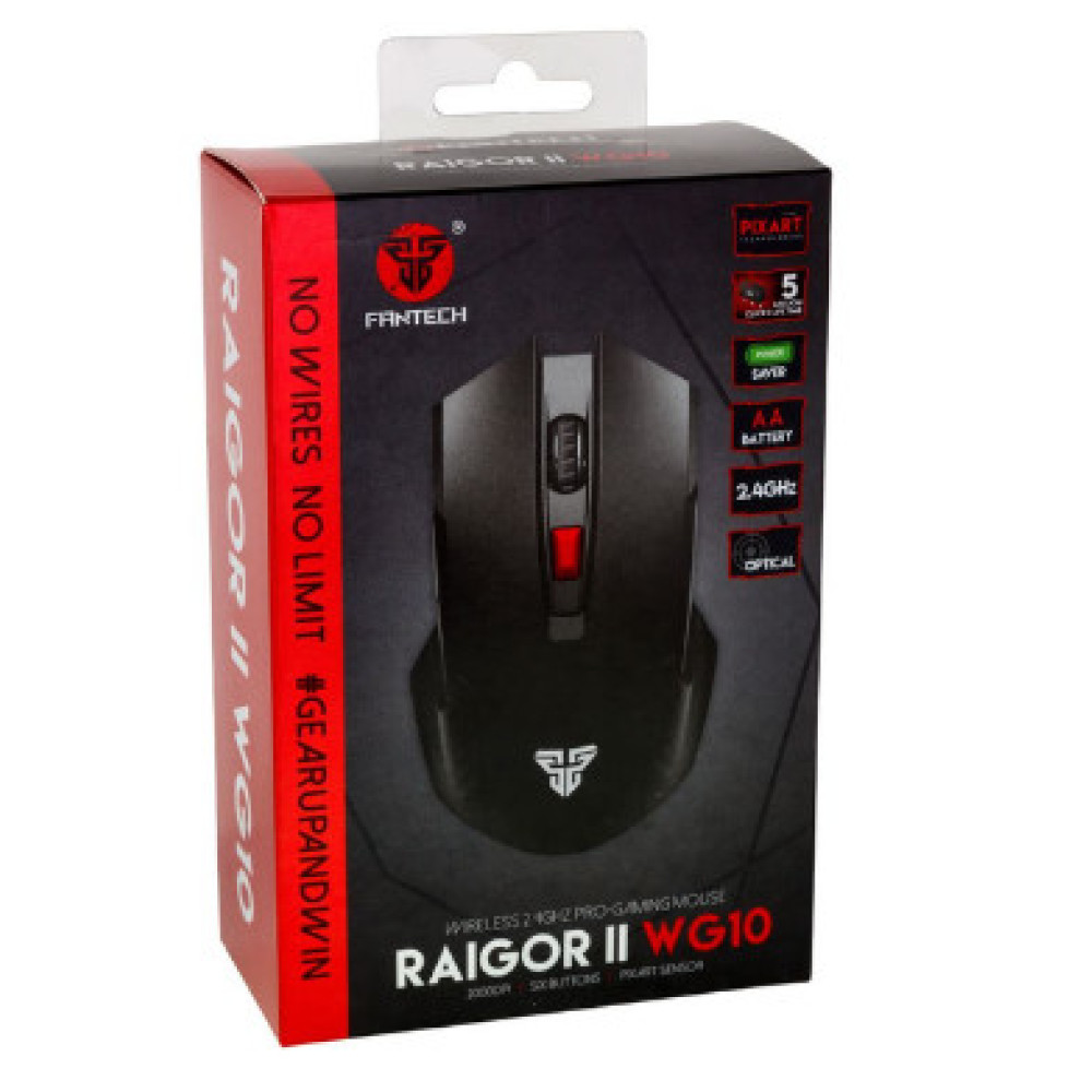 Бездротова Миша Ігрова Fantech WG10 Raigor II (Чорний)