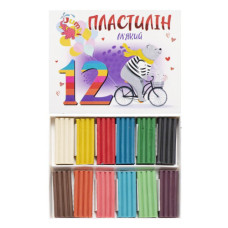 Пластилін "Jumbi" 12 кольорів, 216 г КТ230604