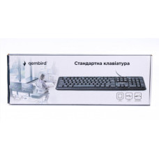 Клавіатура Gembird KB-U-103-UA, стандартна розкладка, USB, українська розкладка, чорний колір