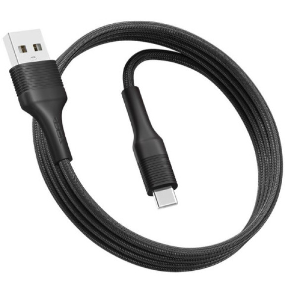 Кабель USB Ridea RC-M122 Fila Type-C 3A (Червоно-Чорний)