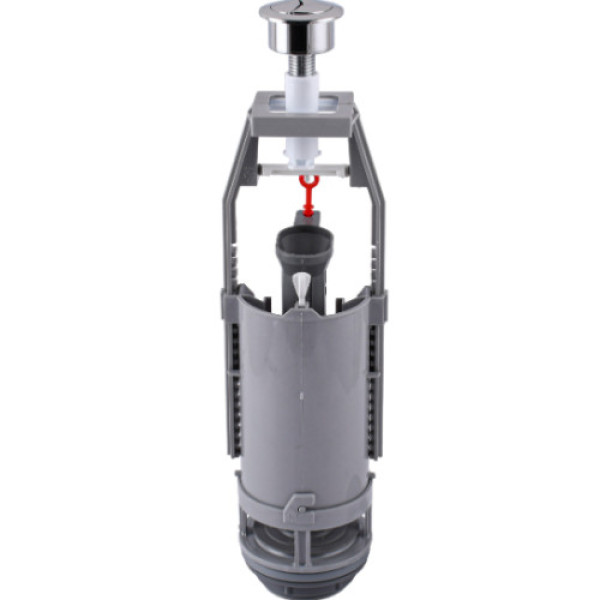 Комплект арматури для зливного бачка з боковою подачею води 1/2″ та двома режимами зливу АБк2-01