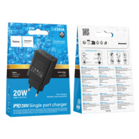 Мережевий Зарядний Пристрій Hoco CS93A 1USB-C PD/QC 20W (Чорний)
