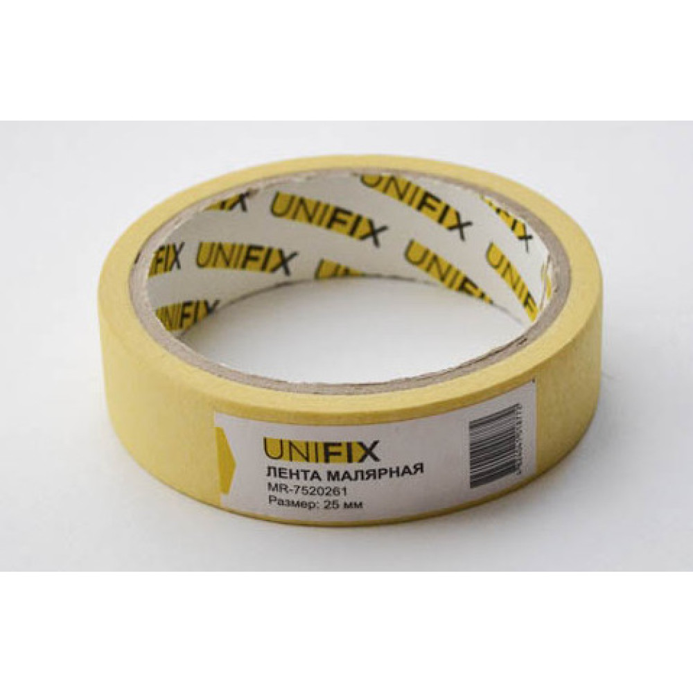 Стрічка клейка малярна 110 мкм стандарт 25 мм 20 м  (UNIFIX) 7520261