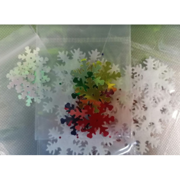 Сніжинки новорічні CN-1 маленькі уп