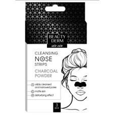 BEAUTYDERM Очищуючі смужки для носу з бамбуковим вугіллям, 3 шт (арт.)