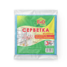 Серветки вiскознi Ekoplus 3-х шт