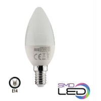 LED Лампа 6W Е14 6400К ULTRA-6 Свічка HOROZ