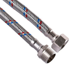 Шланг нержавіюча сталь ECO FIX 1/2″х1/2″ ЗВ 1,5 м EPDM