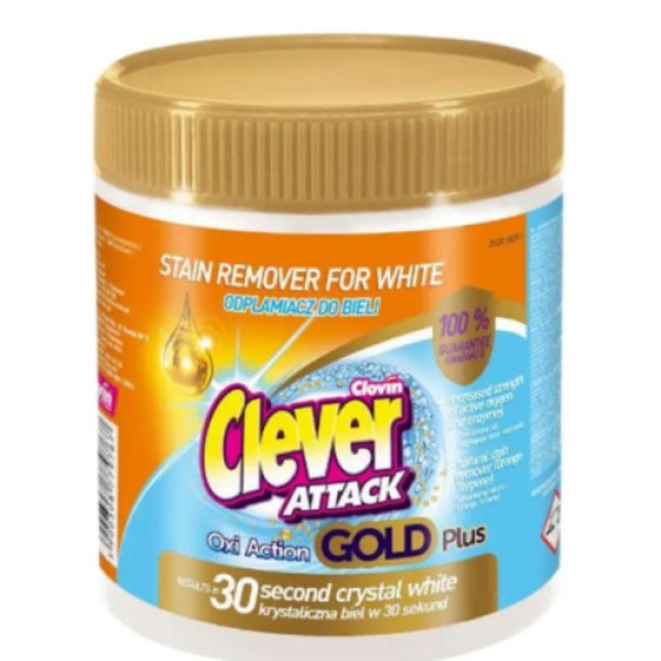 CLEVER ATTACK відплямовувач для білих речей 730 г