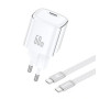 Мережевий Зарядний Пристрій Foneng Max40-EU USB-C GaN Charger (60W) Type-C to Type-C білий