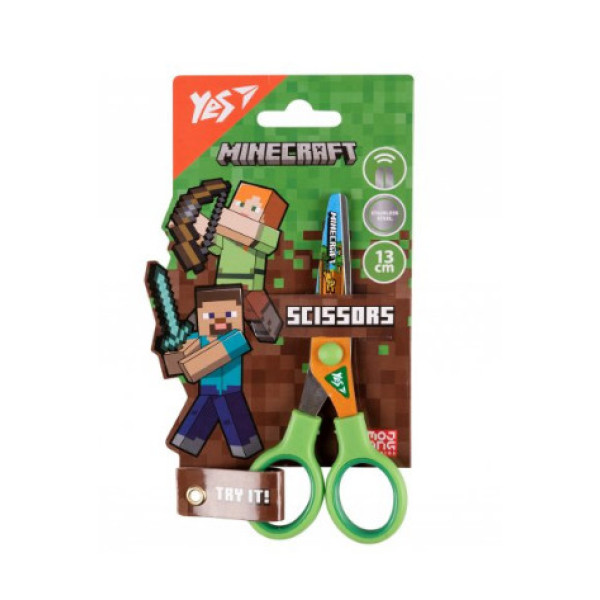 Ножиці Yes "Minecraft" 13см, з принтом на лезі