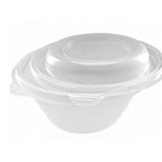 Набір контейнер/супниця прозора з прозорою кришкою 5шт Д143/90мм 750мл