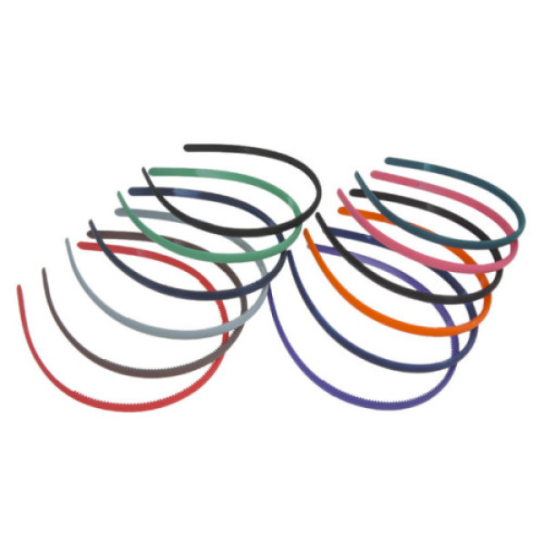 Обруч для волосся пластиковий 0,8см мат/глянець 8411