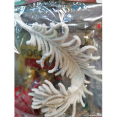 Перо біле/прозоре №0100