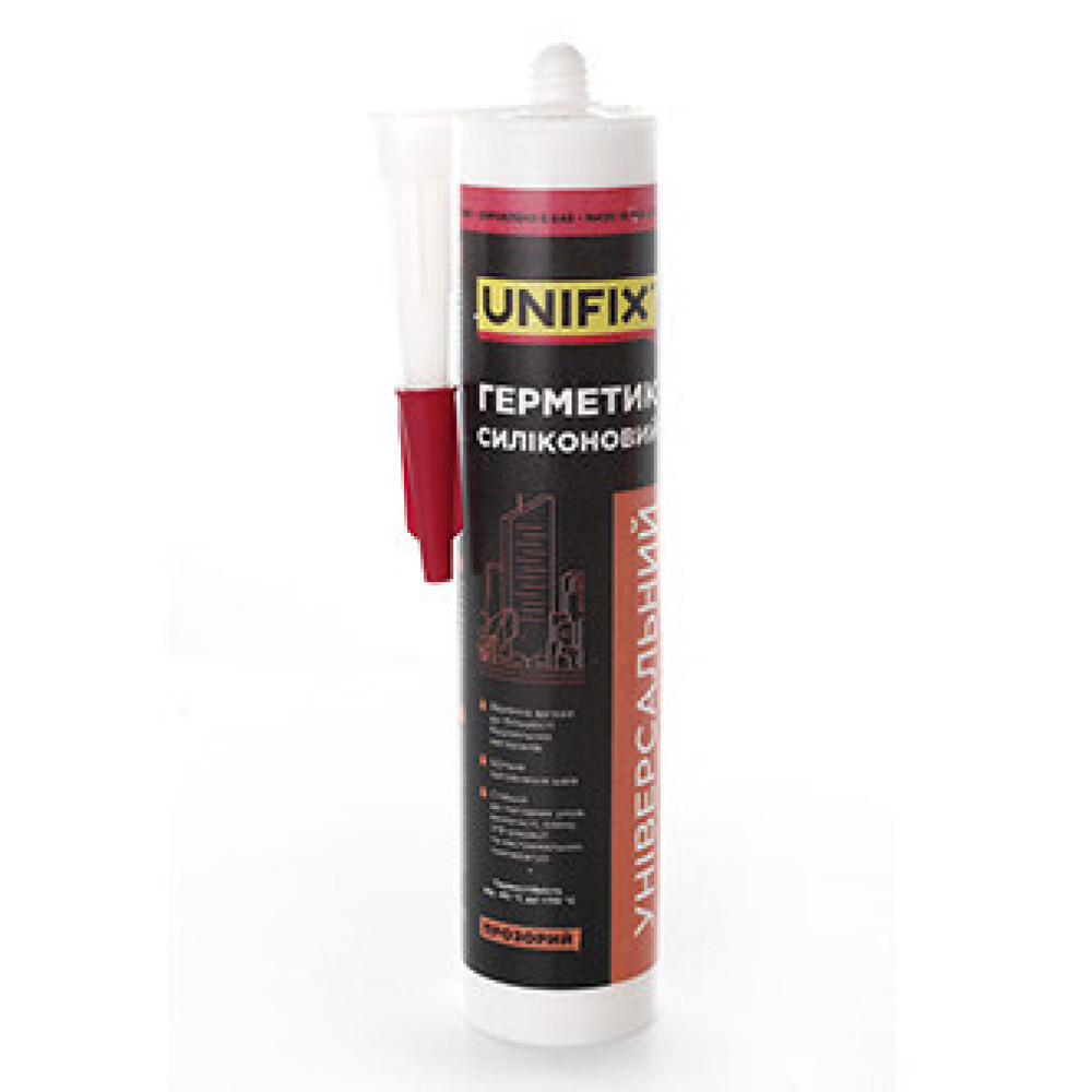 Герметик силіконовий універсальний (прозорий) UNIFIX 280 мл 951261
