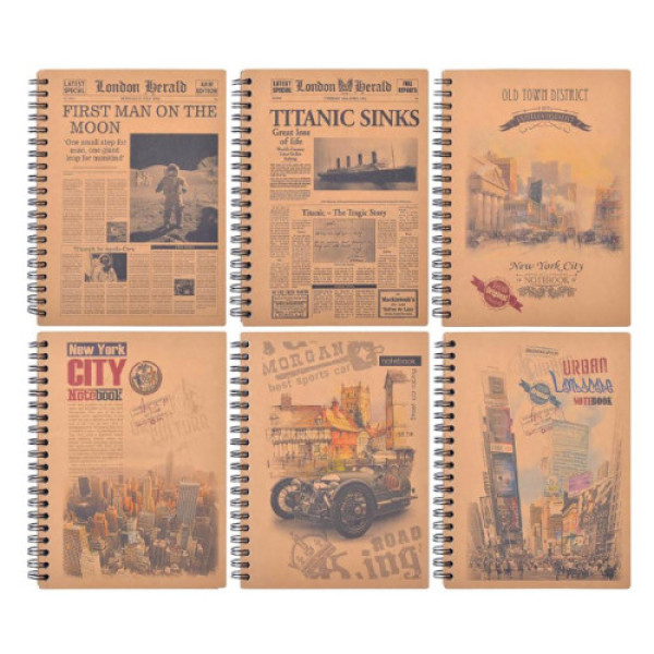 Книжка записна B6 "KRAFT" 96арк кл. спіраль