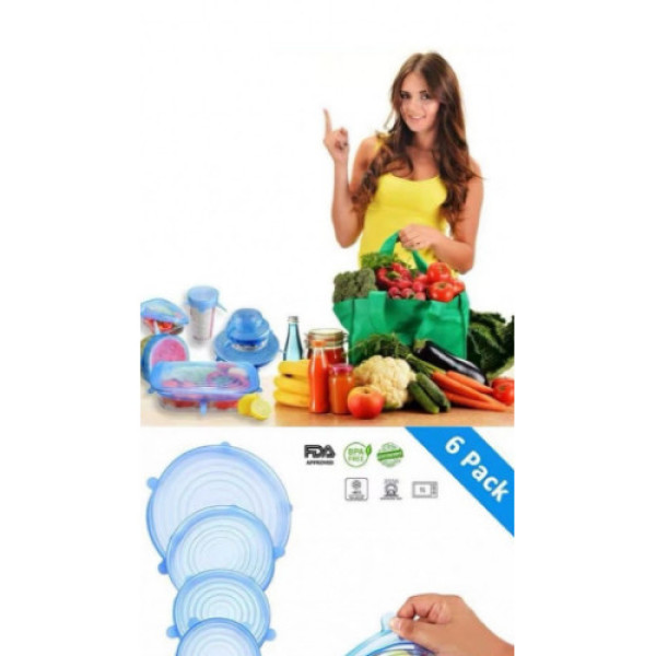 Силіконові кришки універсальні 6шт 16186/15473/34977