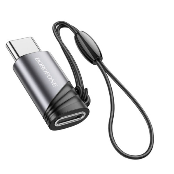 Перехідник Borofone BV20 Type-C male to iP female adapter (Чорний)