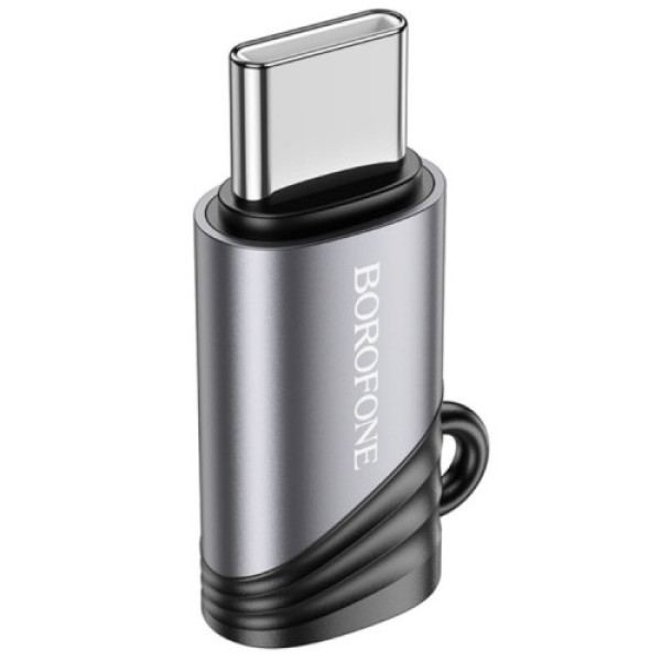 Перехідник Borofone BV20 Type-C male to iP female adapter (Чорний)