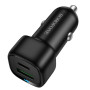 Автомобільний Зарядний Пристрій Borofone BZ34B 1USB QC18W/1USB-C PD20W Total 38W (Чорний)