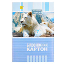 Білий картон А4 7 аркушів "Коленкор"