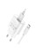 Мережевий Зарядний Пристрій Hoco C109A 1USB QC 18W+USB to Type-C (Бiлий)