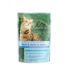 Телятина з качкою в соусі. "Carpathian Pet Food" for cats 100г 1364