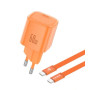 Мережевий Зарядний Пристрій Foneng Max40-EU USB-C GaN Charger (60W) Type-C to Type-C помаранчевий