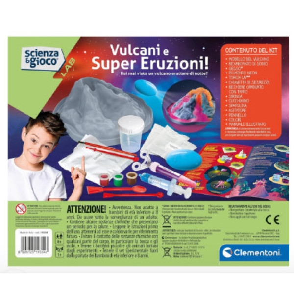 Набір для наукових експериментів Clementoni Volcanoes and Super Eruptions 8+