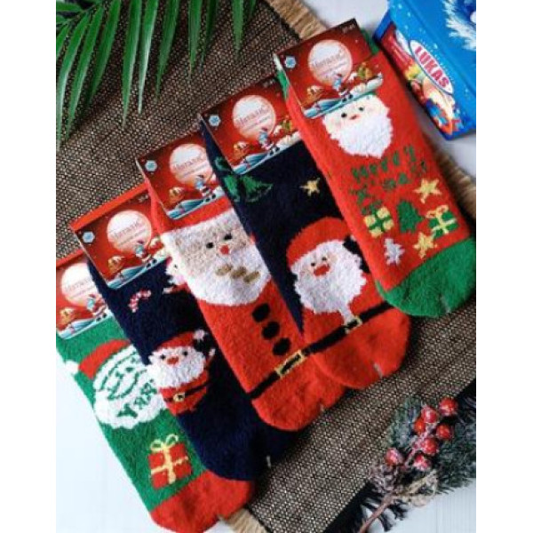 Шкарпетки кашемір/вовна термо Новорічні