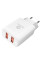 Мережевий Зарядний Пристрій 2USB 2.1 A Ridea RW-21011 Element Duo (Бiлий)