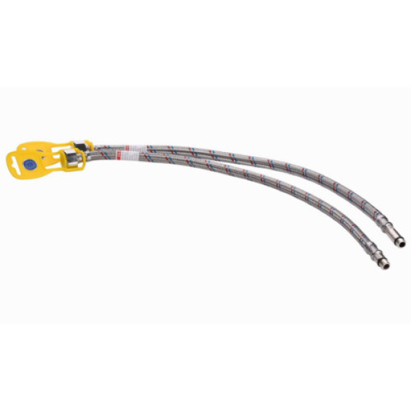 Шланг нержавіюча сталь ECO FIX М10х1/2" 0,8м. ПАРА EPDM (000012031)