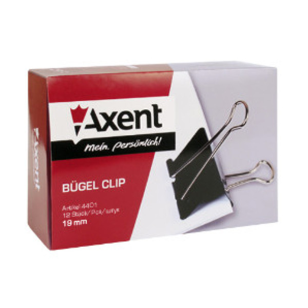 Біндер AXENT 19мм (12шт) 4401-А