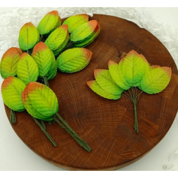 Декоративні Листочки на дроті 3шт