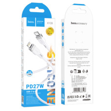 Кабель Hoco X109 Silicone Type-C to Lightning PD27W (Бiлий)