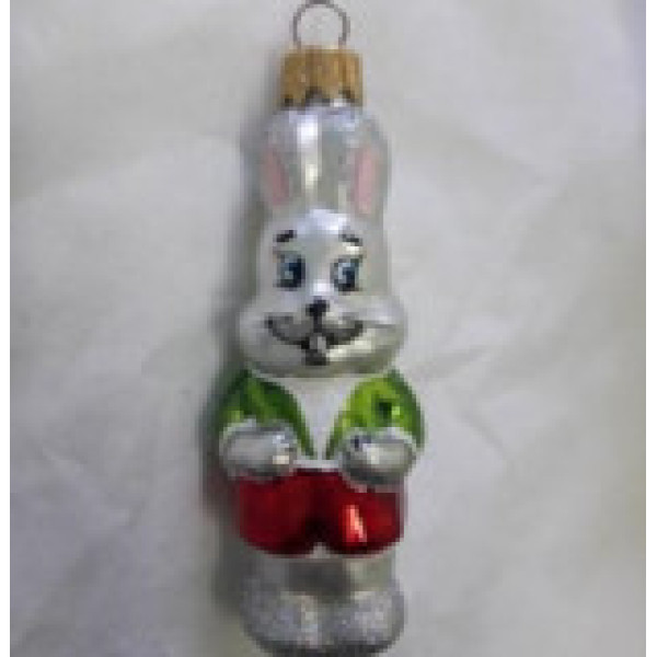 Скляна іграшка 1175 Зайчик мультяшний
