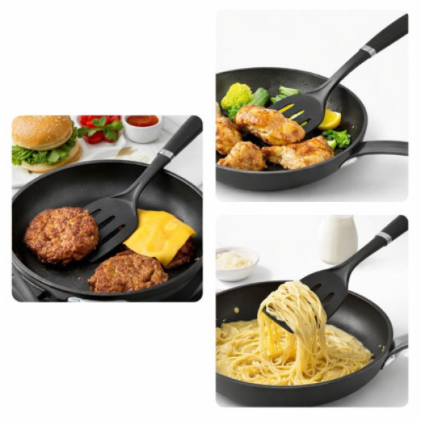 Лопатка №WEL-M9-4 кухонна із сіткою-3 нейлон чорна