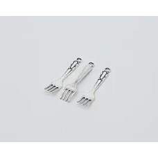 Декор вилка античне срібло 32мм АС-3178 1шт