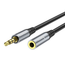 Кабель Aux Hoco UPA20 3.5 audio extension cable (Cірий)